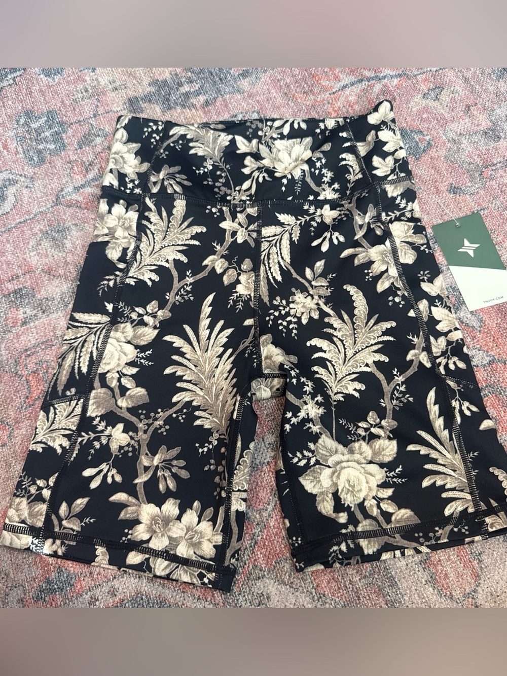 New with tags Tuckernuck Black Floral Bike Shorts